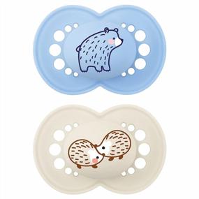 img 4 attached to MAM Original Matte Baby Pacifier, Nipple Shape Helps Promote Healthy Oral Development, Sterilizer Case, 2 Pack, 6-16 Months, Boy,2 Count (Pack Of 1)