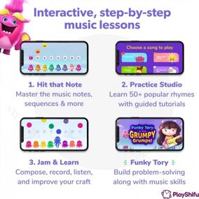 img 1 attached to Plugo Tunes Piano Kit - Fun & Easy Musical Learning System Without Gamepad By PlayShifu