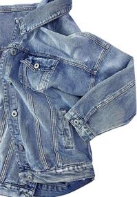 img 3 attached to Jacket Women Oversized Trucker Washed Women's Clothing at Coats, Jackets & Vests