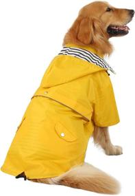 img 1 attached to 🐶 Stay Dry in Style: HDE Double Layer Zip Rain Jacket with Hood for Dogs