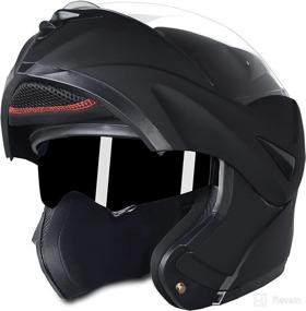 img 4 attached to 🏍️ CHCYCLE Motorcycle Modular Full Face Helmets Flip up: Versatile Protective Gear for Men and Women - DOT Approved