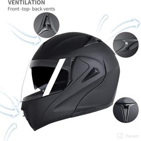 img 1 attached to 🏍️ CHCYCLE Motorcycle Modular Full Face Helmets Flip up: Versatile Protective Gear for Men and Women - DOT Approved