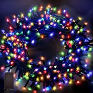200 светодиодных 72,2-футовых рождественских огней - 8 режимов уличной гирлянды для украшения дома, праздничного освещения деревьев и сада логотип