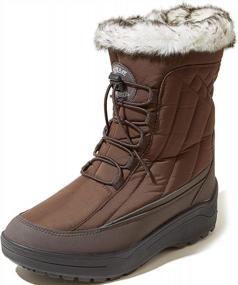 img 4 attached to Stay Warm And Stylish With DailyShoes Women'S 2-Tone Knee High Cowboy Snow Boots