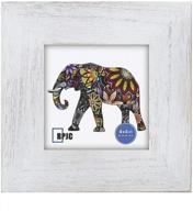 rpjc 4x4 inch picture frame made of solid wood high definition glass for wall mounting photo frame rustic white logo