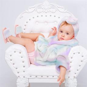 img 3 attached to 👶 Soft Plush Baby Robe Spa Set – Bath Towel Robe + Slippers for Boys & Turban for Girls