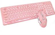 onlywe rechargeable keyboard and mouse: 2.4g wireless backlit gaming combo for windows, mac, and linux - pink punk+white logo