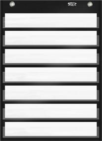 img 4 attached to Magnetic Pocket Chart With 10 Dry Erase Cards For Standards,Daily Schedule,Activities,Class Demonstrations (Black)