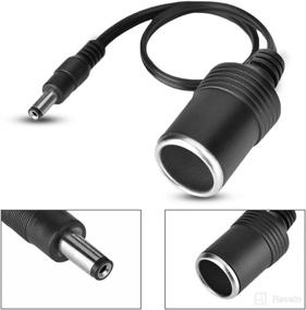 img 2 attached to 🔌 Zerone Cigarette Lighter Cable: Reliable 10A Up to 24V Power Supply - DC 5.5 x 2.1mm Male Plug to Car Cigarette Lighter Socket