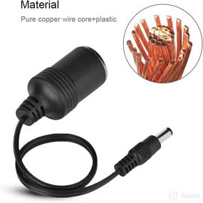 img 1 attached to 🔌 Zerone Cigarette Lighter Cable: Reliable 10A Up to 24V Power Supply - DC 5.5 x 2.1mm Male Plug to Car Cigarette Lighter Socket