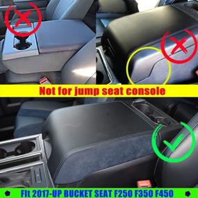 img 3 attached to BOYUER For Ford F250 F350 F450 2017 2018 2019 2020 2021 2022 Center Console Cover Armrest Leather Pad Cover Automatic Car Interior Decoration Accessories（Carbon Fiber）