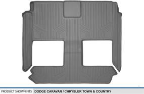 img 2 attached to 🚗 MAXLINER Grey Floor Mats for 2008-2018 Dodge Grand Caravan / Chrysler Town & Country with 2nd and 3rd Row Stow'n Go Seats: Durable Liner Protection