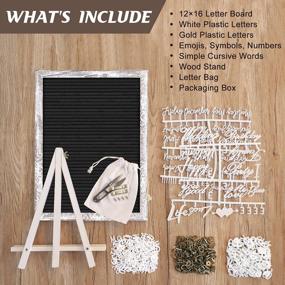 img 3 attached to 📝 Gelibo One Sided Letter Board: 750 Precut White & Gold Letters, Wall & Tabletop Display, Organizer Bag