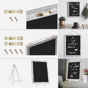 img 1 attached to 📝 Gelibo One Sided Letter Board: 750 Precut White & Gold Letters, Wall & Tabletop Display, Organizer Bag