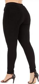 img 3 attached to Women'S Plus Size Work Casual High Waisted Skinny Pull-On Pants With Pockets