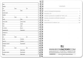 img 3 attached to BookFactory Rideshare Mileage Tracker/Ride Share Tracking Log Book/Logbook, Wire-O - 104 Pages, 5" X 7" (LOG-104-57CW-PP-(RideshareMileage))