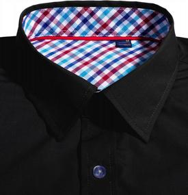 img 3 attached to Solid Long Sleeve Men'S Dress Shirt For Casual And Business, Regular Fit Button Down By Siliteelon