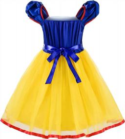 img 3 attached to Girl'S Elastic Waist Backless Princess Dress Costume By ReliBeauty