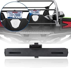 img 4 attached to Maiker Aluminum UTV License Plate Frame with Light: Perfect Fit for Polaris, Can-Am, Kawasaki, Arctic Cat - 1.75-2 Inch Roll Cage Bars