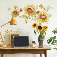 brighten up your room with sunflower wall decals - roommates rmk5159gm lisa audit giant peel and stick stickers logo
