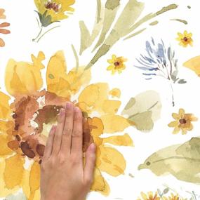 img 2 attached to Brighten Up Your Room With Sunflower Wall Decals - RoomMates RMK5159GM Lisa Audit Giant Peel And Stick Stickers