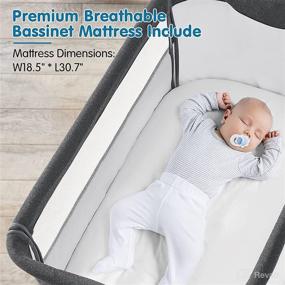 img 3 attached to 👶 SYCYH Baby Bassinet Bedside Sleeper: Easy-to-Assemble Co-Sleep Crib for Newborns with Safe Breathable Mesh