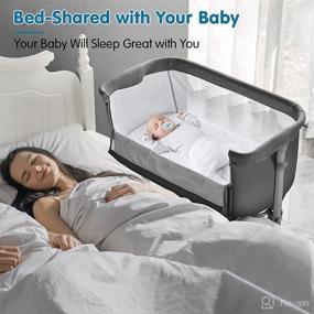 img 1 attached to 👶 SYCYH Baby Bassinet Bedside Sleeper: Easy-to-Assemble Co-Sleep Crib for Newborns with Safe Breathable Mesh