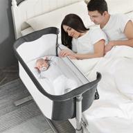 👶 sycyh baby bassinet bedside sleeper: easy-to-assemble co-sleep crib for newborns with safe breathable mesh logo