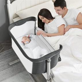 img 4 attached to 👶 SYCYH Baby Bassinet Bedside Sleeper: Easy-to-Assemble Co-Sleep Crib for Newborns with Safe Breathable Mesh