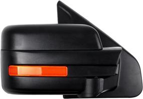 img 1 attached to 🔍 SCITOO Fit for Ford F150 Towing Mirror with Puddle Lights - Black Rear View Mirror (2004-2014)