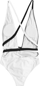 img 3 attached to SweatyRocks Womens Basic Criss Swimwear Women's Clothing : Swimsuits & Cover Ups