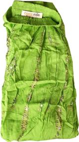 img 2 attached to Printed Flowers Embroidered Women's Clothing from Exotic India: Skirts