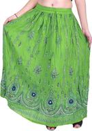 printed flowers embroidered women's clothing from exotic india: skirts logo