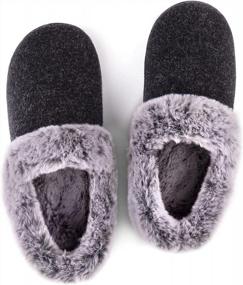 img 3 attached to Comfortable Women'S Memory Foam Slippers With Soft Faux Fur Collar, Non-Slip Rubber Sole For Indoor And Outdoor Wear - ULTRAIDEAS