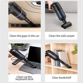 img 3 attached to 🚗 DQRGO Handheld Mini Car Vacuum Cleaner - Wireless Charging,120W 8000pa Rechargeable, In-car HEPA Filtration, Also for Home Use (Black)
