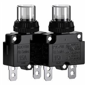 img 4 attached to DIYhz Thermal Overload Circuit Breaker 88 Series 15A 32V DC 125/250VAC 50/60Hz Push Button Reset Boot Switch Waterproof Transparent Cap 2 Pcs