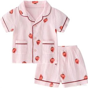 img 4 attached to 👕 Summer Pjs for Girls Boys 18 Months - 9 Years: Toddler Button Up Pajamas