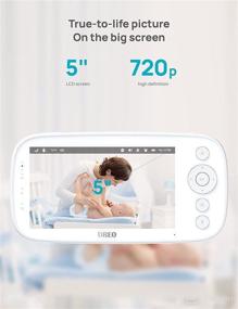 img 3 attached to 👶 Dreo Baby Monitor: 720P HD Split-Screen Video Baby Monitor with Camera, Audio, Night Vision & Remote PTZ - 900ft Range, 5000mAh Rechargeable Battery