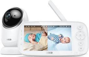 img 4 attached to 👶 Dreo Baby Monitor: 720P HD Split-Screen Video Baby Monitor with Camera, Audio, Night Vision & Remote PTZ - 900ft Range, 5000mAh Rechargeable Battery