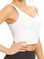 ritiriko workout tank tops for women - women cropped running shirts longline padded sports bra for athletic yoga fitness логотип