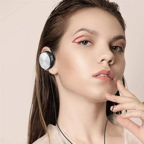 img 1 attached to 🎧 Black Clip-on Subwoofer Stereo Wired Headphones with Microphone - Compatible with 3.5mm Interface Devices