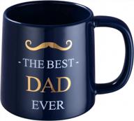 miicol ceramic mug: a perfect father's day gift for the best dad ever in deep blue logo
