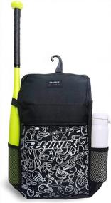 img 4 attached to Детский рюкзак для бейсбола/софтбола PHINIX с удобным крючком для забора