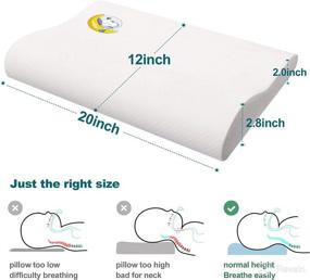 img 3 attached to 👶 Willai Toddler Pillow: Breathable Silicone Rubber Pillow for Kids' Deep Sleep - Machine Washable & Travel-Friendly - 3/2 Inch Thin White Toddler Pillow with Pillowcase (1 Pack)