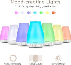 img 1 attached to Transform Your Space With Aromatherapy Essential Oil Diffuser: Ultrasonic, Colorful, Waterless And Automatic Off For Home Or Bedroom