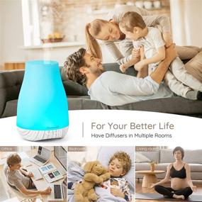 img 3 attached to Transform Your Space With Aromatherapy Essential Oil Diffuser: Ultrasonic, Colorful, Waterless And Automatic Off For Home Or Bedroom