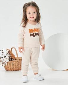img 3 attached to Cozy Fall Winter Outfits For Infant Boys And Girls: Top And Pants Sets, Sweatshirts, And More!