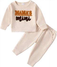 img 4 attached to Cozy Fall Winter Outfits For Infant Boys And Girls: Top And Pants Sets, Sweatshirts, And More!