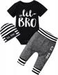 newborn baby boy clothes set: letter print hoodie and long pants for fall and winter outfits by kilizo logo