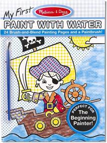 img 4 attached to 🎨 Melissa & Doug My First Paint With Water Art Pad: Pirates, Space, Construction, and More - Fun Children's Painting Activity